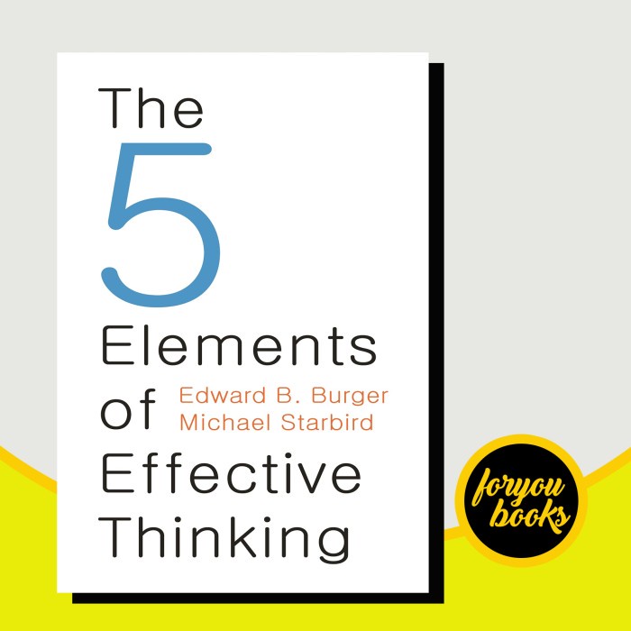 Jual The 5 Elements Of Effective Thinking Edward B. Burger, Michael ...