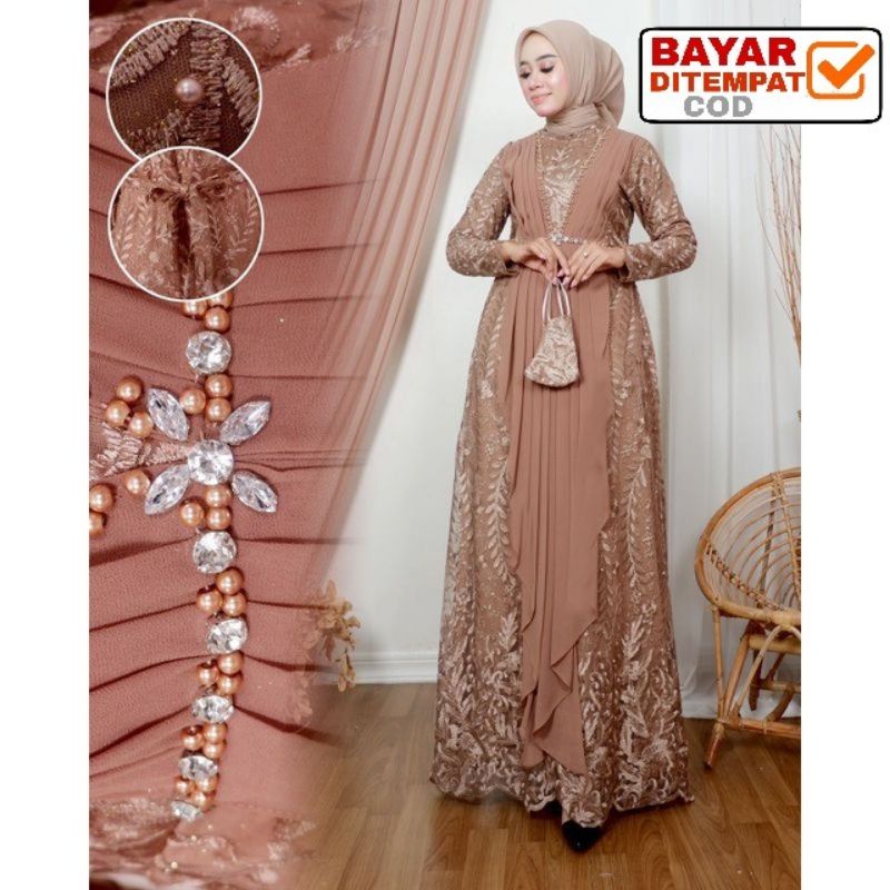 Jual Gamis Brukat Terbaru Baju Wanita Jumbo Abaya Kebaya Dress Muslim