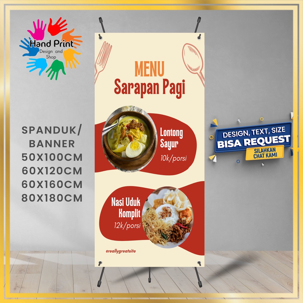 Jual Spanduk Banner Nasi Kuning Nasi Uduk Lontong Sayur Nasi Gudek