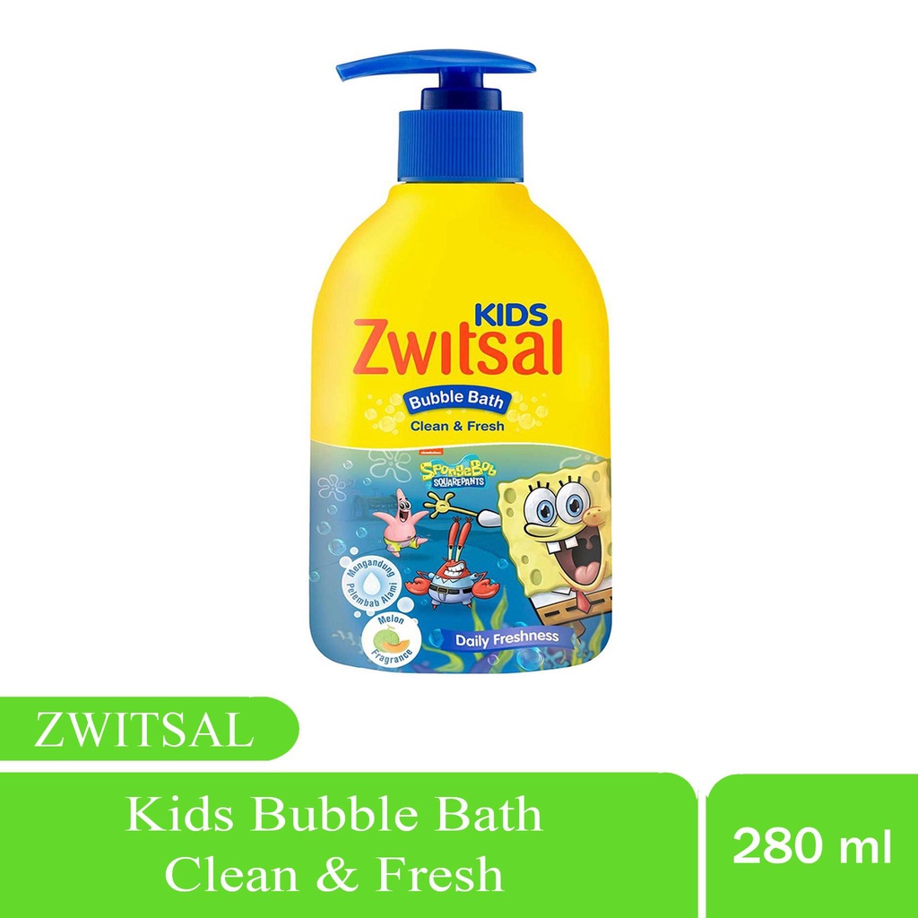 Jual Zwitsal Kids Bubble Bath Blue Clean & Fresh 280ml Kemasan Botol ...