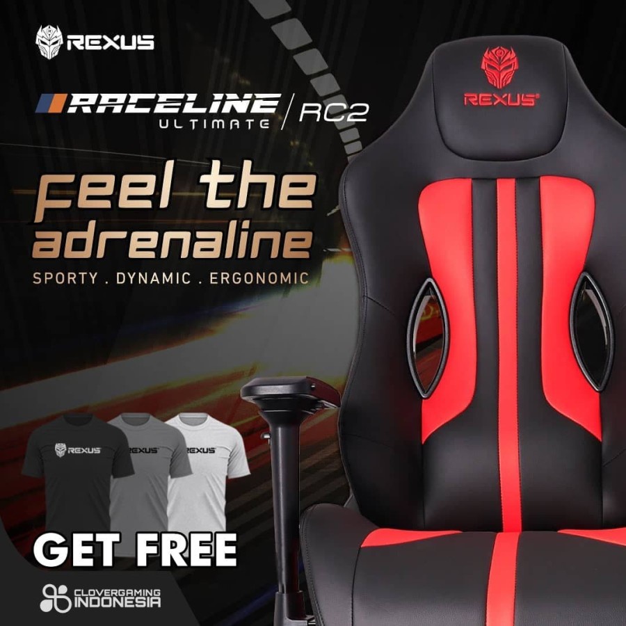Jual Rexus Raceline Ultimate RGC RC2 Gaming Chair - Kursi Gaming ...
