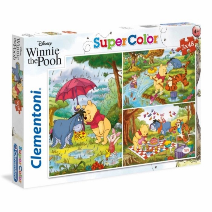 Jual Puzzle Clementoni Super Color Disney Winnie The Pooh 3x48 | Shopee ...
