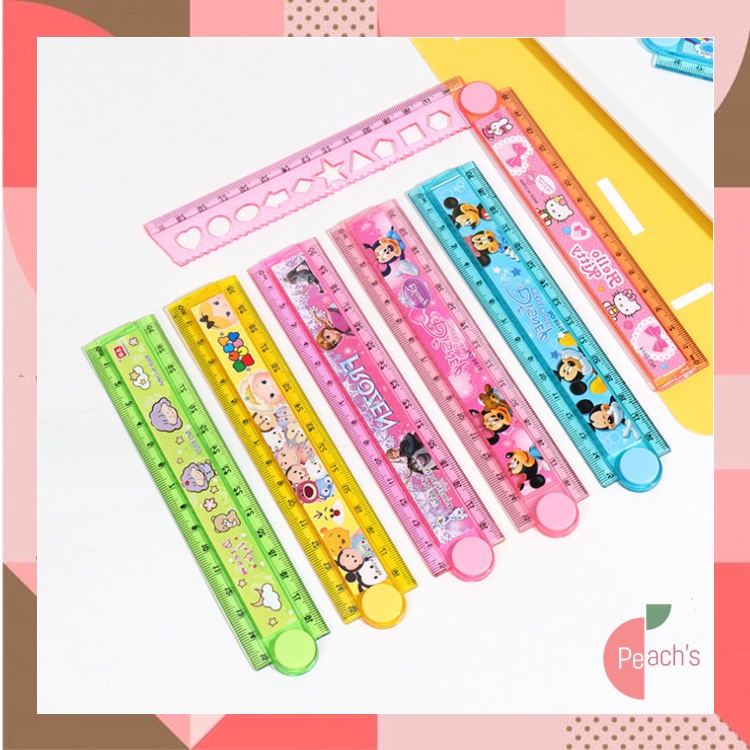 Jual PEACHs - S6136 Fancy Character Ruler / Ruler Fancy Karakter Lucu ...