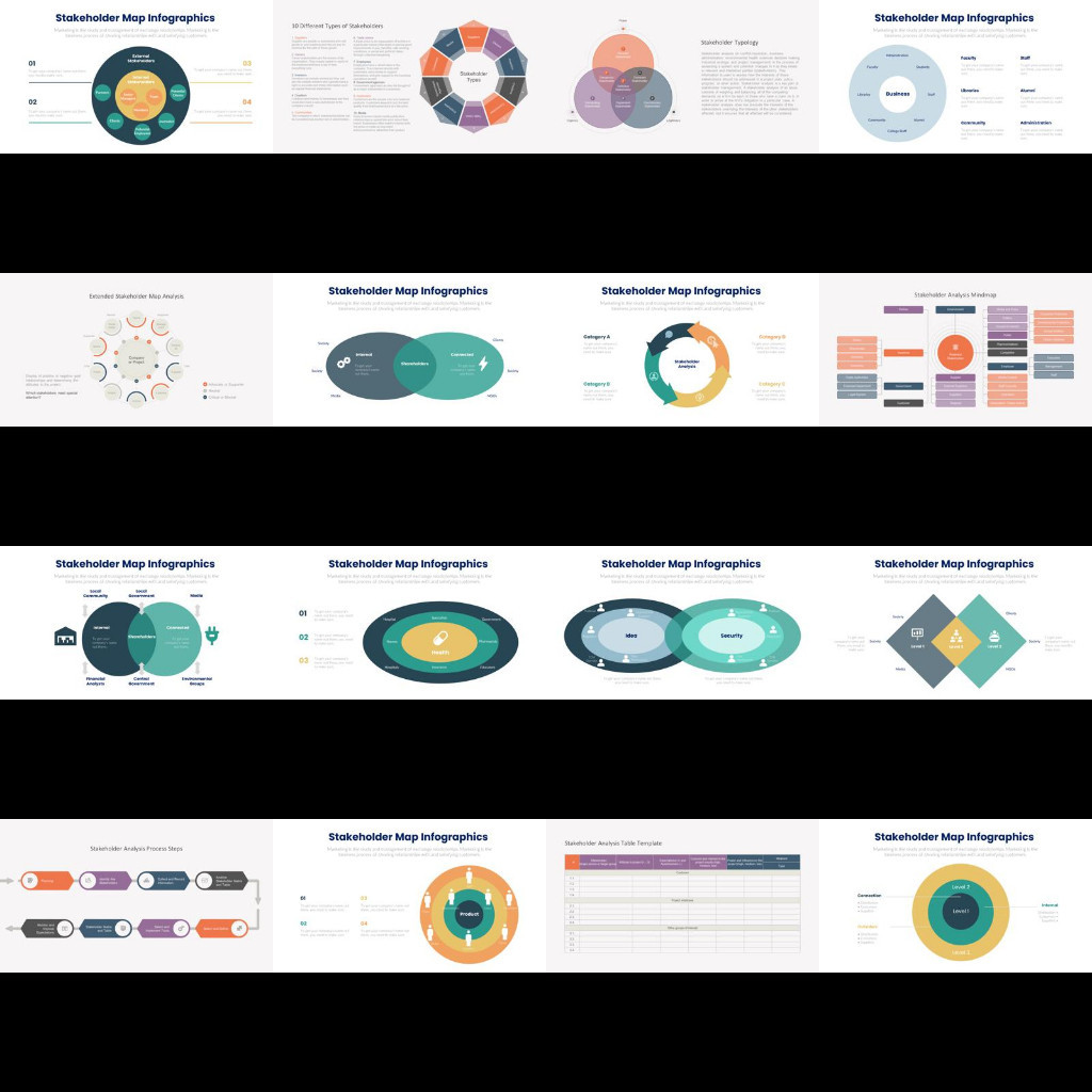 Jual [ lifetime ] Stakeholder Map Infographics PowerPoint Presentation ...