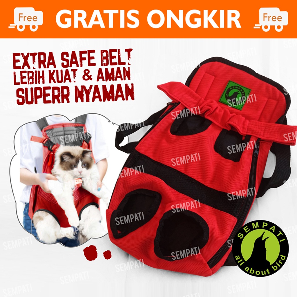 Jual Tas Kucing Gendongan Kucing Anjing Depan Murah Premium Ukuran 40
