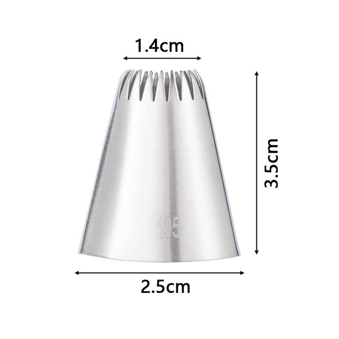 Jual SUHE #195 Russian Kitchen Accessories Pastry Tips Stainless Steel ...