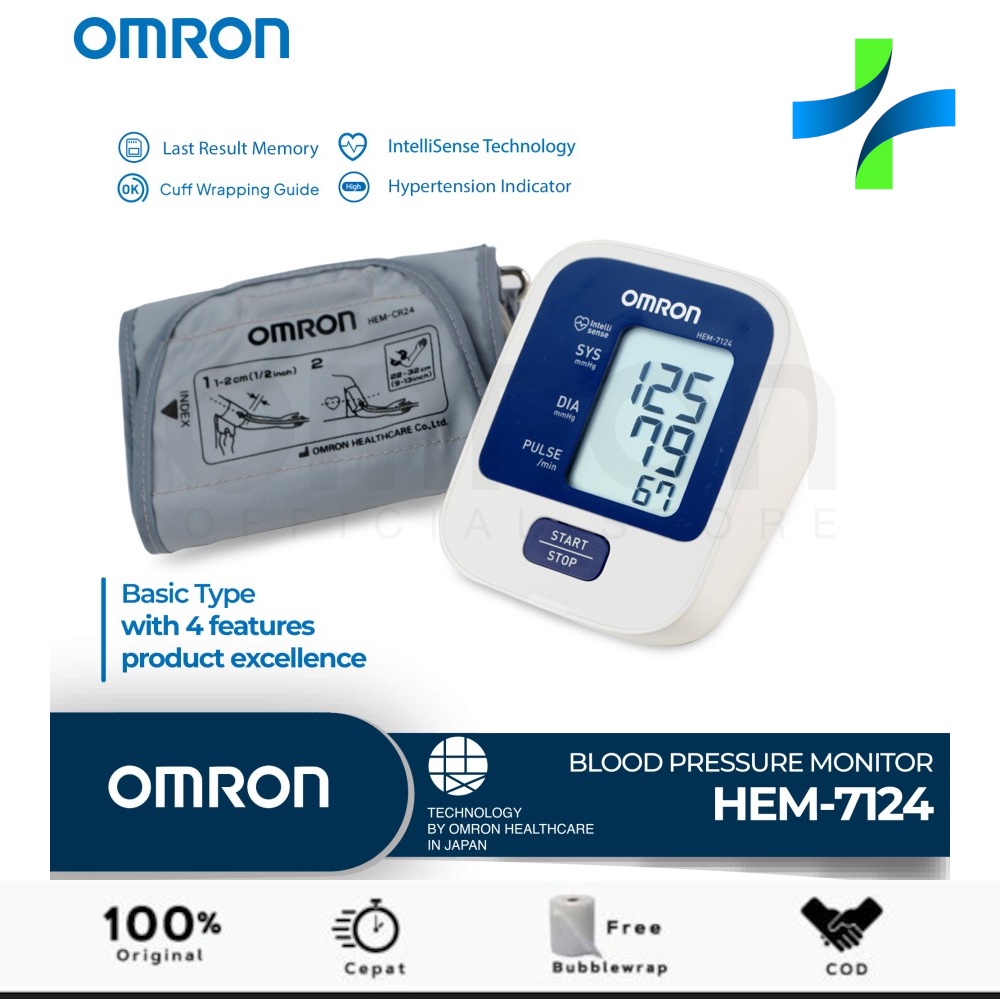 Jual Tensimeter Automatic Blood Pressure Monitor OMRON HEM-7124 ...