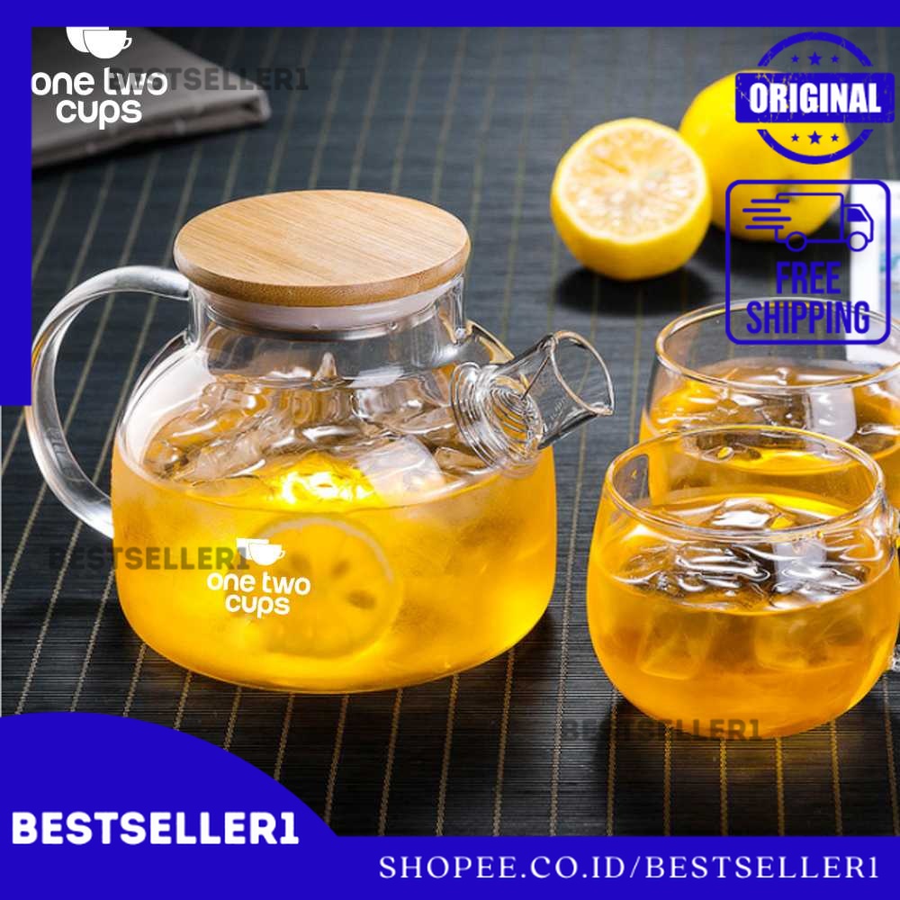 Jual Teko Pitcher Thai Chinese Tea Pot Gelas Set Ceret Kaca Air Minum Es Teh Kopi Panas 9529