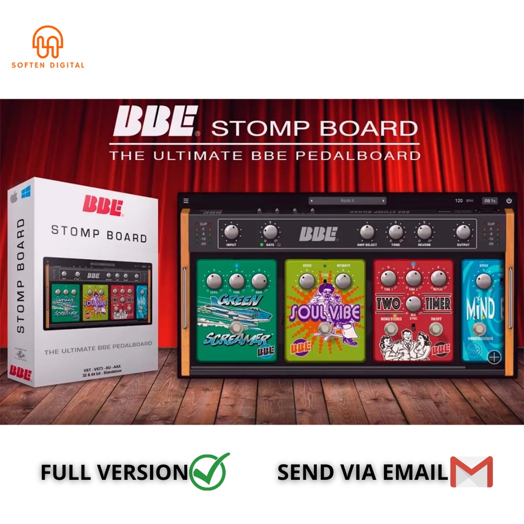 Jual BBE StompBoard v1 VST Plugin guitar preamp section and 8 guitar