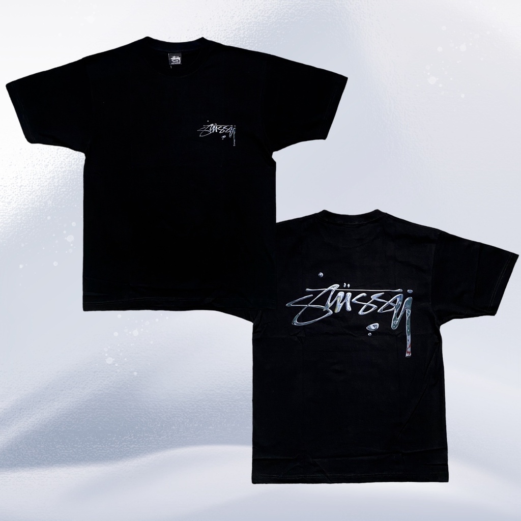 Jual 【COD】 T-shirt STUSSY MERCURY TEE - BLACK KAOS