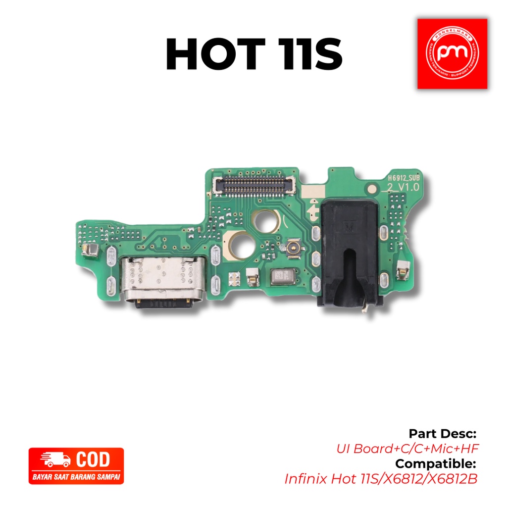 Jual UI Board Konektor Cas Infinix Hot 11S Connector Charger X6812