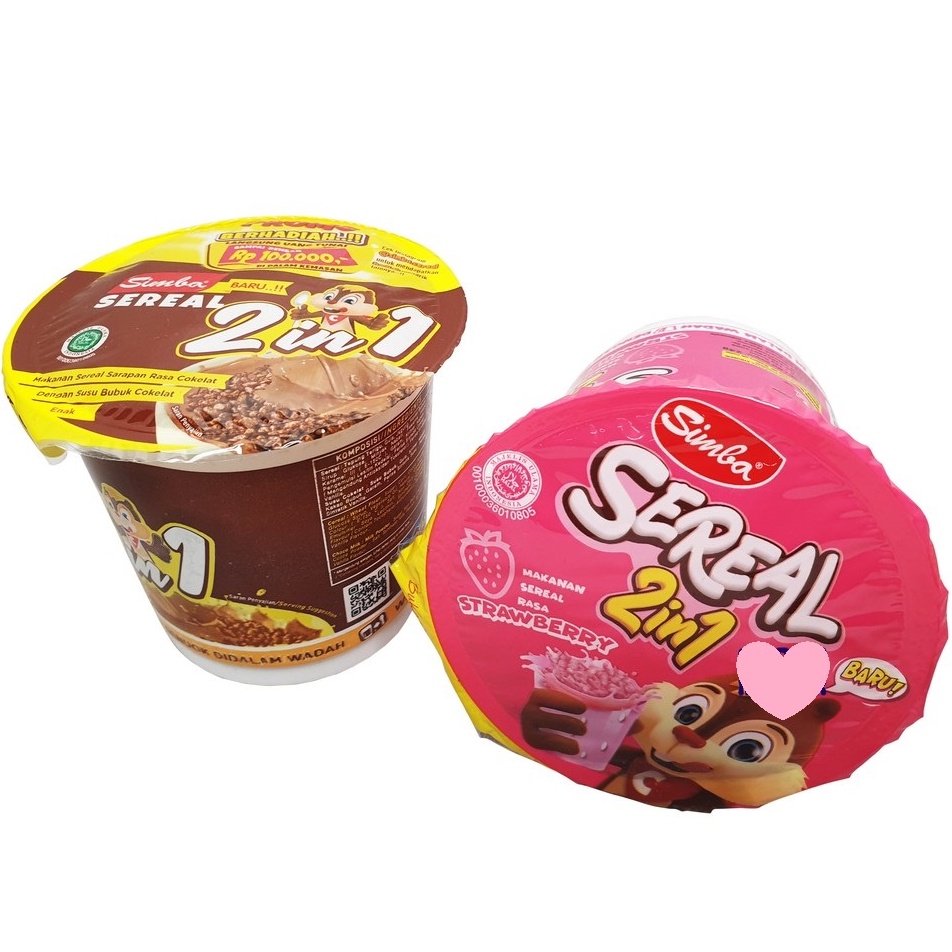 Jual SIMBA 2 IN 1 SEREAL CUP COKELAT STRAWBERRY 24gr CEREAL COKLAT ...