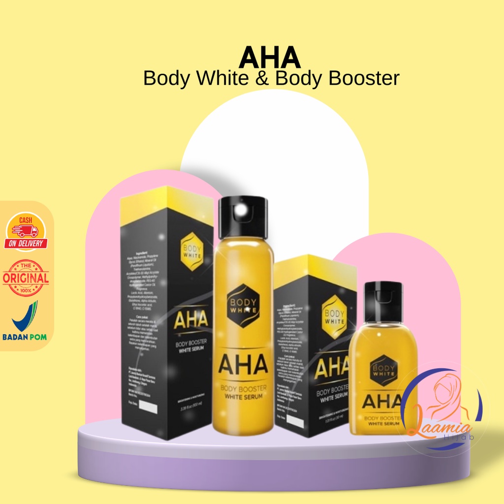 Jual Body White Aha Body Booster White Serum Body Wash 30Ml & 100Ml ...