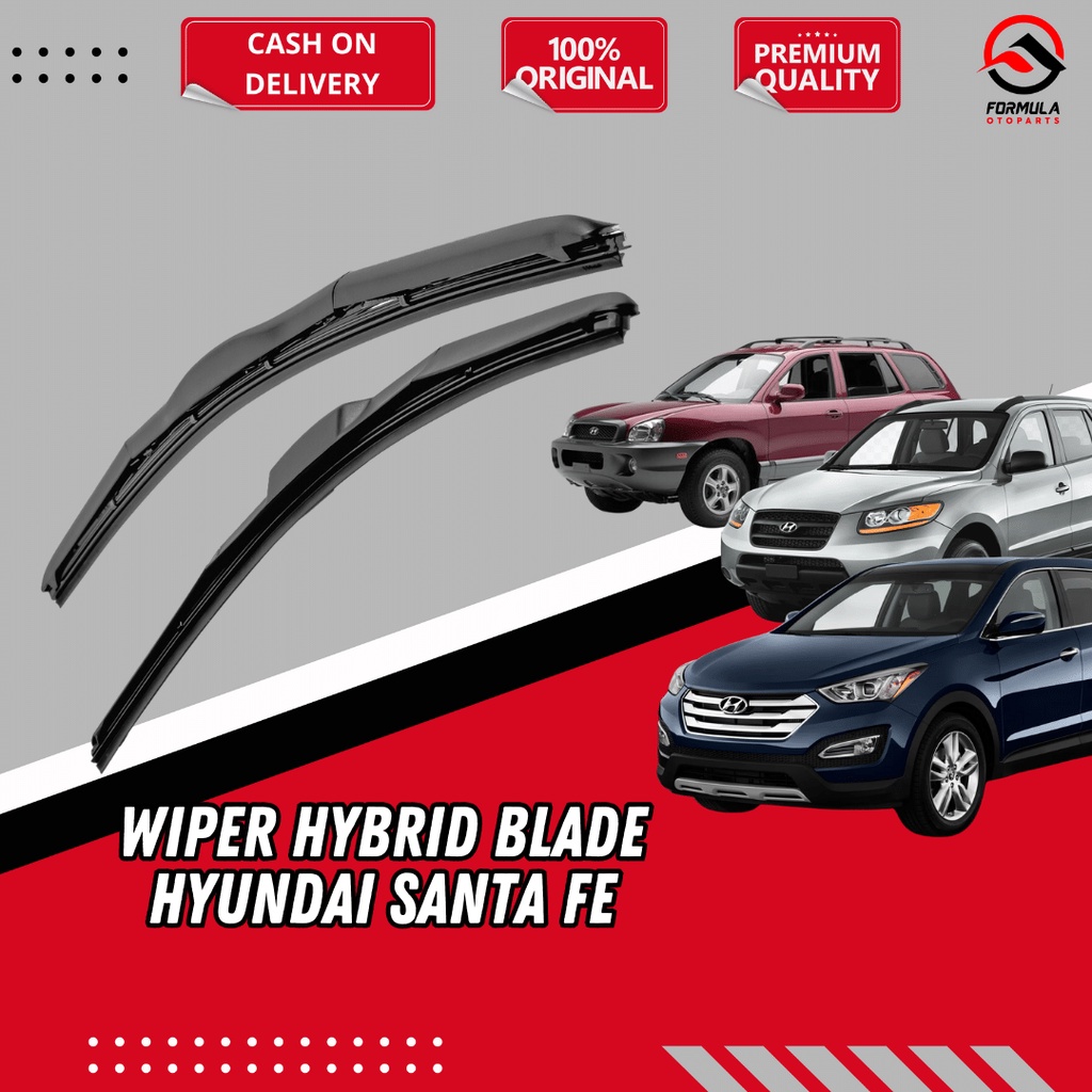 Jual Wiper Hybrid Blade Model Hybrid Untuk Mobil Hyundai Santa Fe Kiri Dan Kanan Pcs Shopee