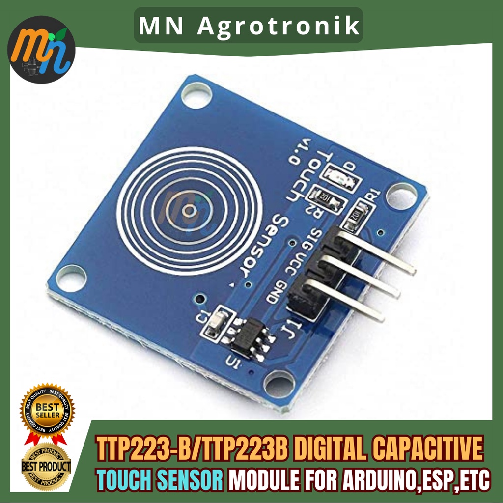 Jual TTP223-B TTP223B DIGITAL CAPACITIVE TOUCH SENSOR MODULE FOR ...