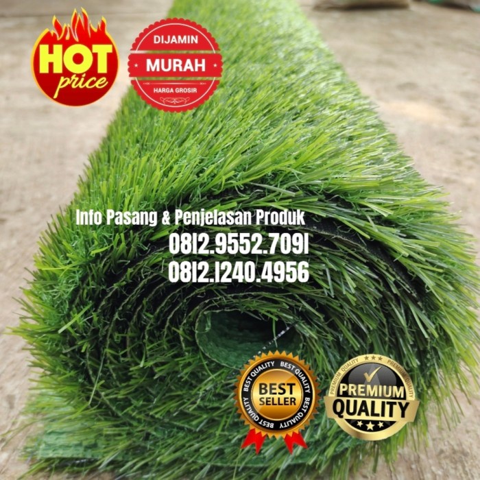 Jual KARPET RUMPUT SINTETIS 100X100 CM TEBAL 30 MM TERBAIK | Shopee ...