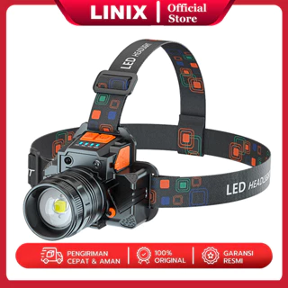 Linix Senter Kepala Led T8 Zoom Super / Lampu Depan Tahan Air Sensor Gerak / LED Senter Super Terang / Terang Anti Air / USB Rechargeable / Dengan Sensor Ori / Senter Kepala Mini