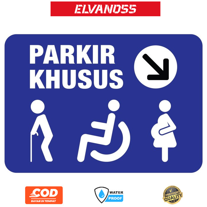 Jual STIKER RAMBU LALU LINTAS PARKIR PRIORITAS - 35X50CM SIGNAGE FREE ...