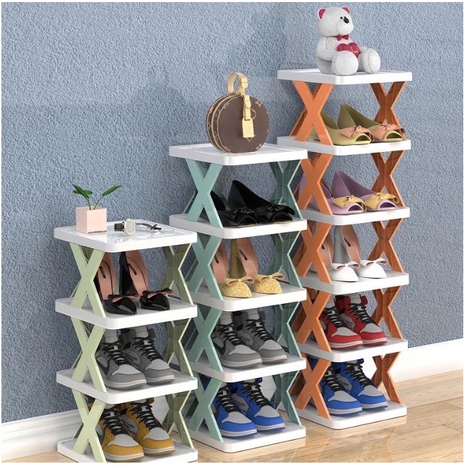 Jual Rak sepatu X tempat rak sepatu susun rak sendal tempat sendal rak ...