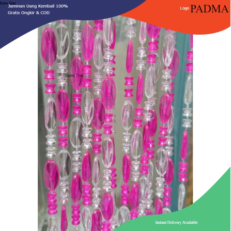 PADMA- TIRAI MUTE BAHAN AKRILIK ULIR/MUTE UNIK/ACCESORIS PINTU/JENDELA PADMA