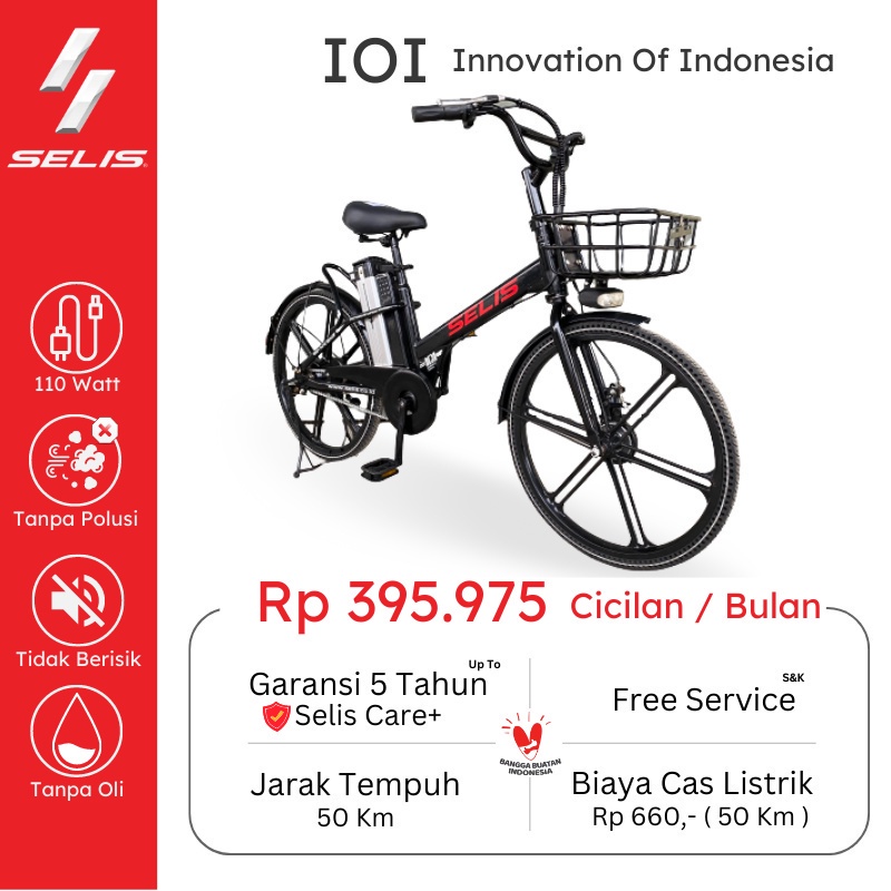 Jual SELIS - Sepeda Listrik Selis Tipe IOI ( Innovation Of Indonesia ...