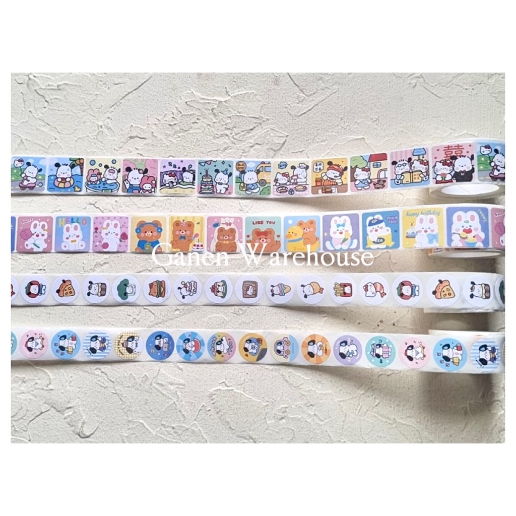 Jual [GW] 300 Sticker Roll Kartun Dekorasi Stiker Label | Shopee Indonesia