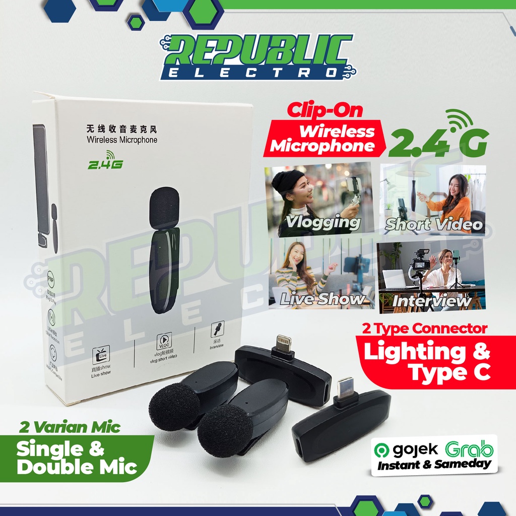 Jual WIRELESS MICROPHONE AP004 CLIP ON MIC SUARA JERNIH Ultra Low ...