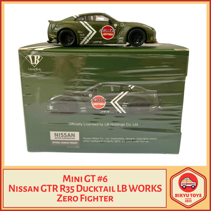 Jual Mini GT 6 Nissan GTR R35 LBWK ZERO Fighter Ducktail LB WORKS ...