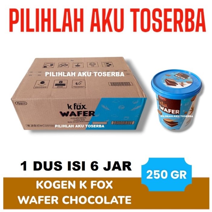 Jual Kogen K-FOX WAFER CHOCOLATE kemasan JAR / EMBER - ( HARGA 1 DUS ...