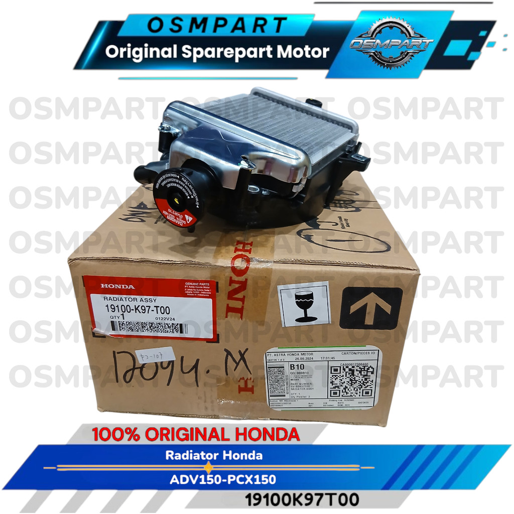 Jual RADIATOR ASSY PCX 150 ADV 150 HONDA ORIGINAL 19100K97T00 | Shopee ...