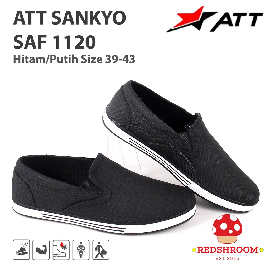 Jual Sepatu Pantofel Karet Att Saf Sankyo 1120 Hitam Nyaman Ringan