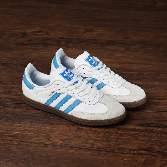 Adidas Originals Samba Primeknit Sock Shoes White Black Blue Cq2217
