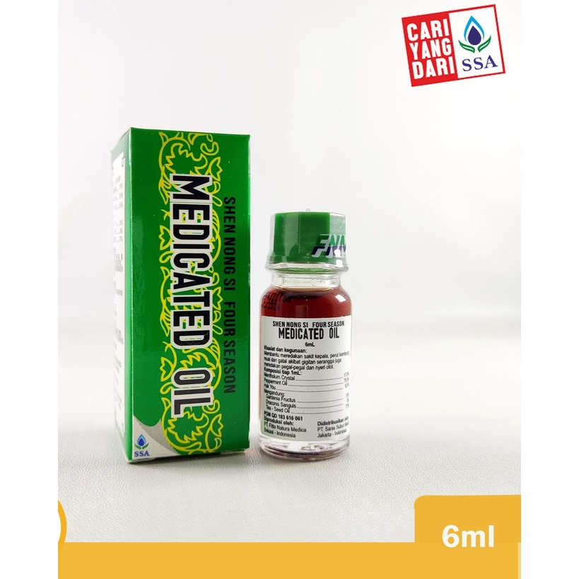 MEDICATED OIL 6 ML / SI JI YOU / MINYAK ANGIN untuk masuk angin pusing dan gigitan serangga gatal bintik merah pada kulit