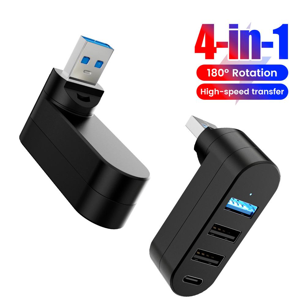 Jual 4-in-1 USB Hub 3.0 Adapter 180 Degree Rotate High Speed U Disk ...