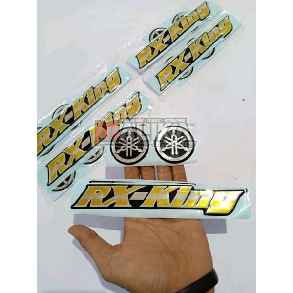 Jual EMBLEM RX KING TIMBUL TAHUN MUDA WARNA KUNING SET NON ORI KUALITAS ...