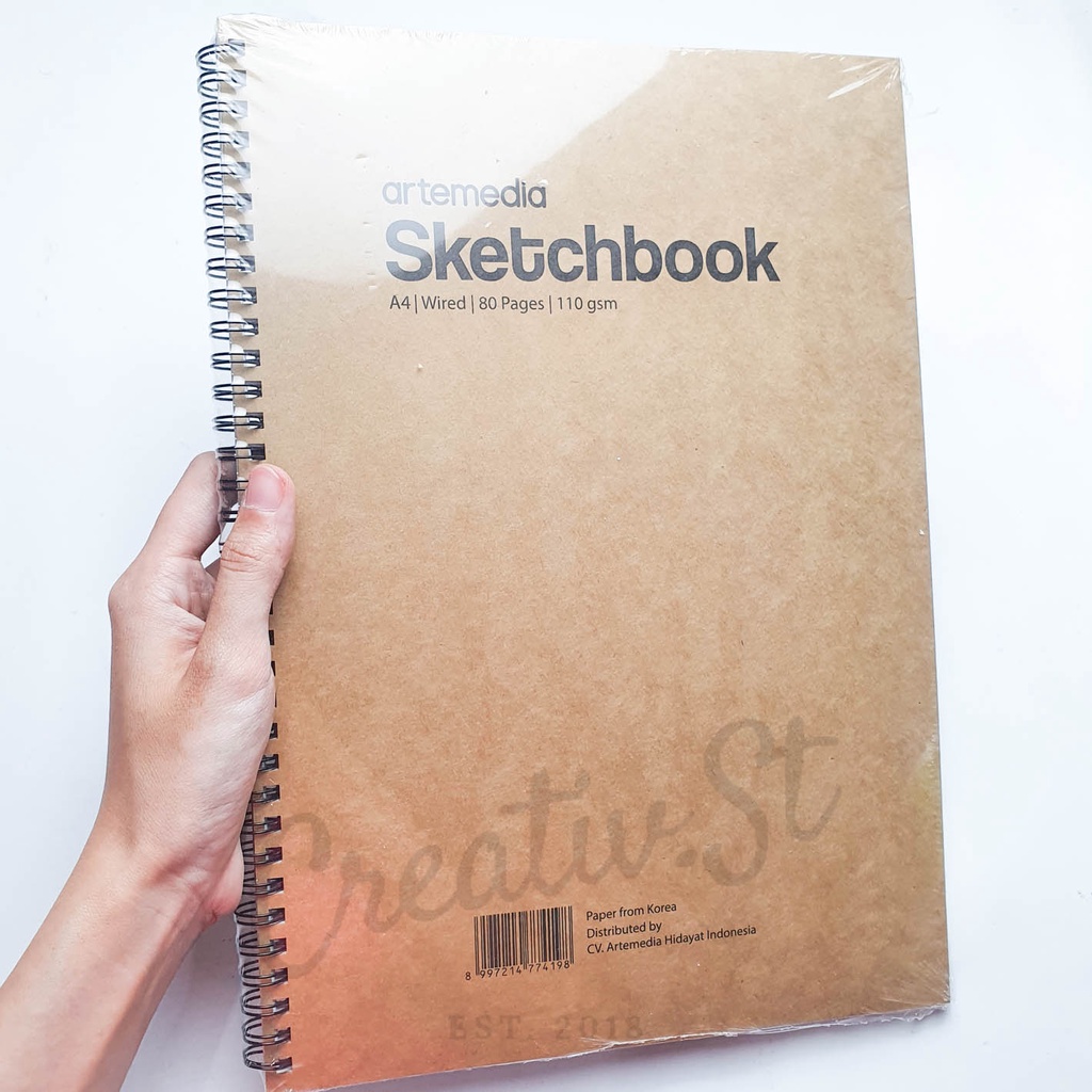 A4 Sketchbook – 40 Page Matt Blue Cover, 140gsm Paper For Drawing & Watercolor