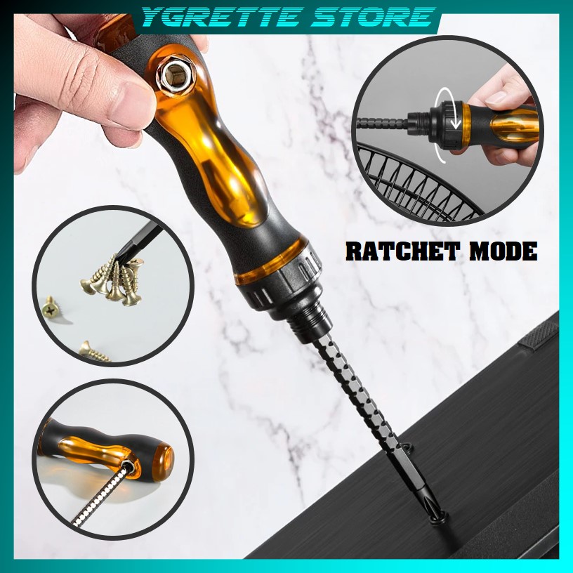 Jual Ygrette Obeng T Ratchet Shock Set Reparasi Philips Slotted