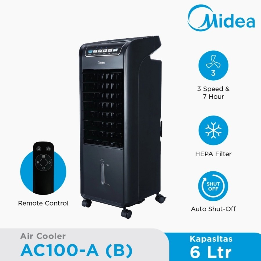 Jual AIR COOLER MIDEA AC100A HITAM/PUTIH MIDEA AIR COOLER AC 100A ...