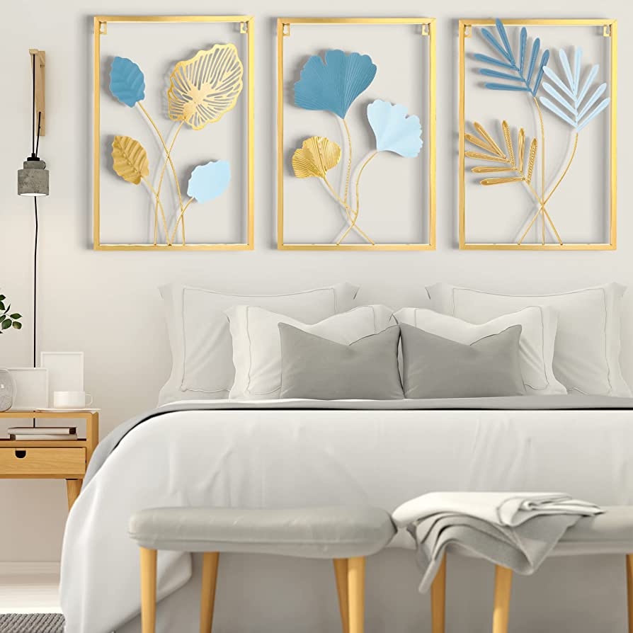 Jual Hiasan Dinding Frame Metal Gold Daun Leaf Ginko Scandinavian WALL ...