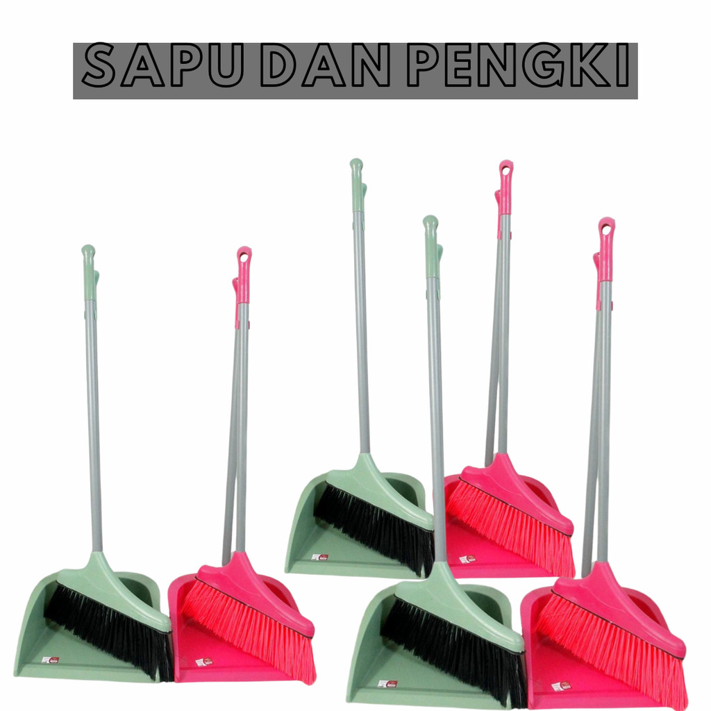 Jual Set Sapu Rumah Tangga 2in1 Sapu Dan Pengki Alat Pembersih Lantai ...