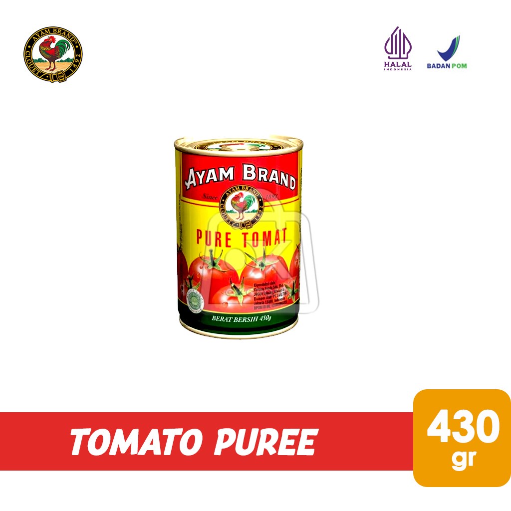 Jual Ayam Brand Tomato Puree / Saus Pasta Tomat (Kaleng 430gr) Shopee
