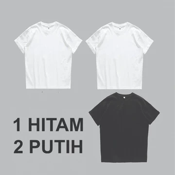 Kaos Polos 3Pcs 50K Bisa Unisex