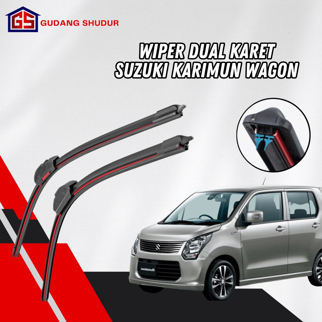 Jual Wiper Dual Karet Suzuki Karimun Wagon R Frameless Model Karet ...