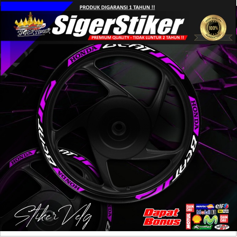 Jual Stiker Velg BEAT FI/ESP/STREET/DELUXE/POP Sticker Velg Veleg ...