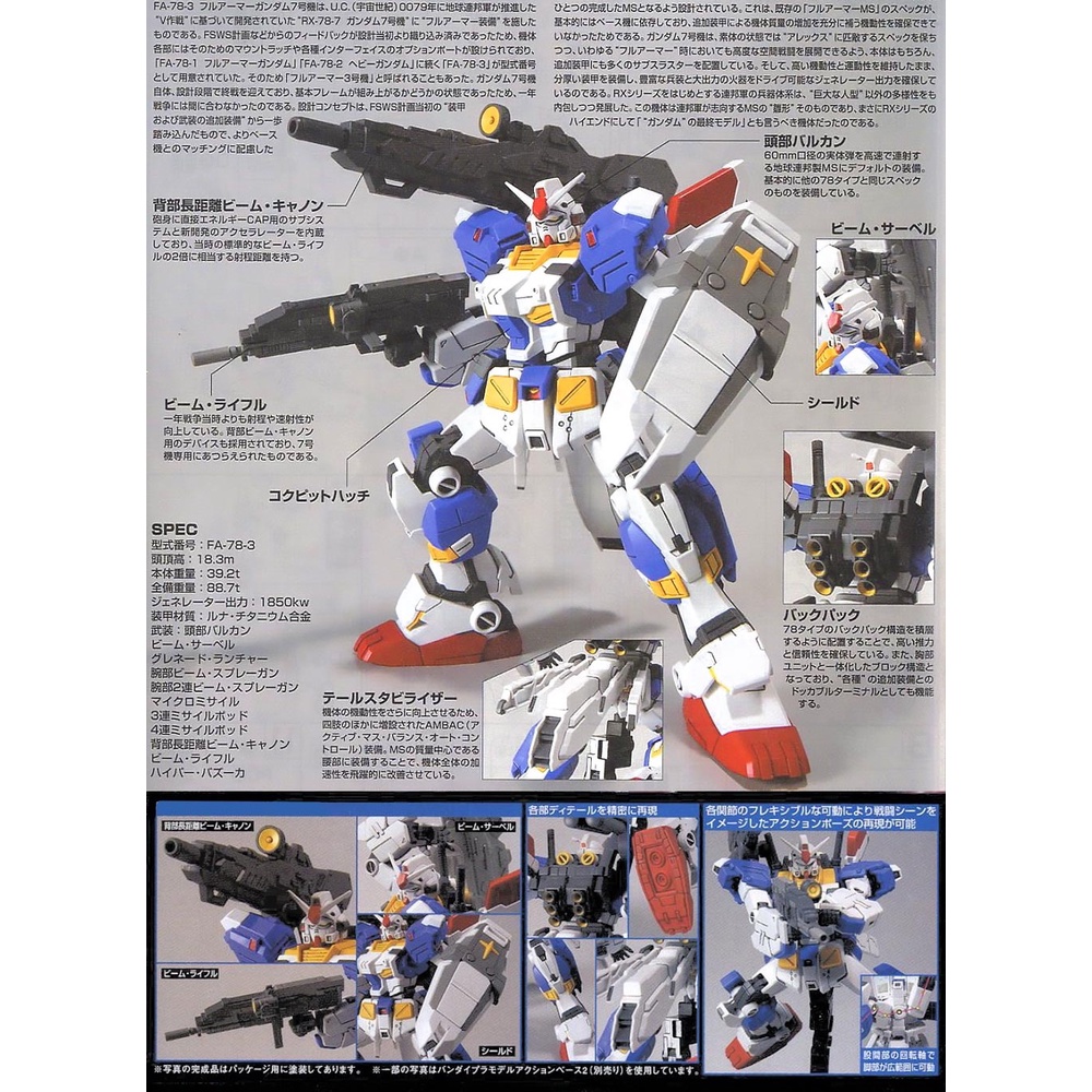 Jual HGUC FA 78 3 Full Armor Gundam 7th | Shopee Indonesia