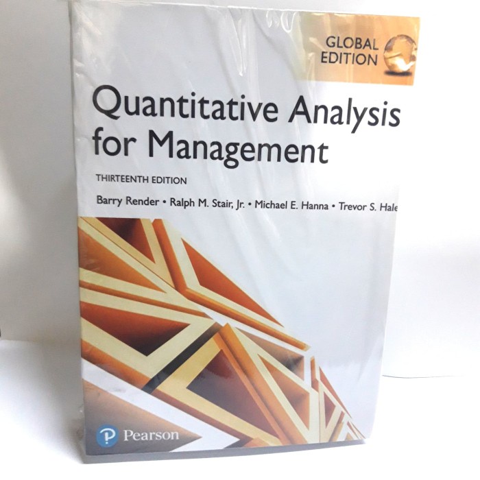 Jual Buku Quantitative Analysis For Management Barry Render 13 Edition Shopee Indonesia 8161