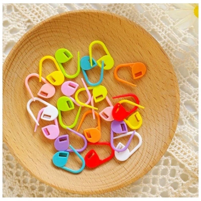 Jual 1PCS Peniti Plastik Hijab Pengait Masker Penanda Tusukan Rajutan ...