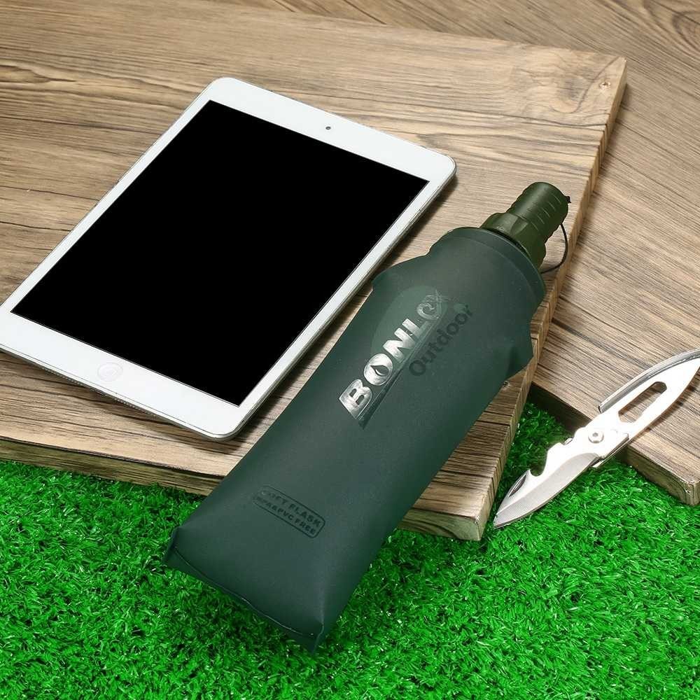 Jual Botol Minum Soft Flask Foldable Sport Water BPA Free 500ml - YF-50 ...