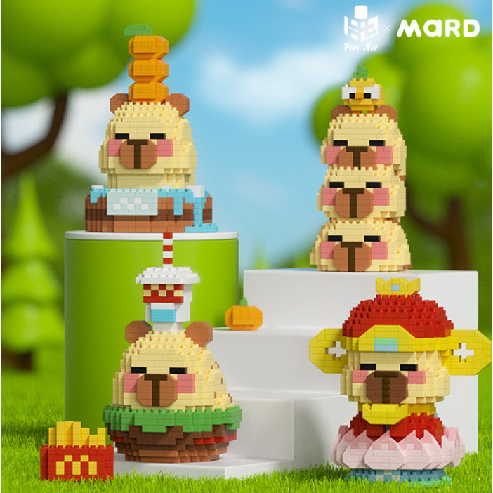 Jual [LOGU] Mainan Mini Bricks Seri Capybara Blessing, Mainan Building ...