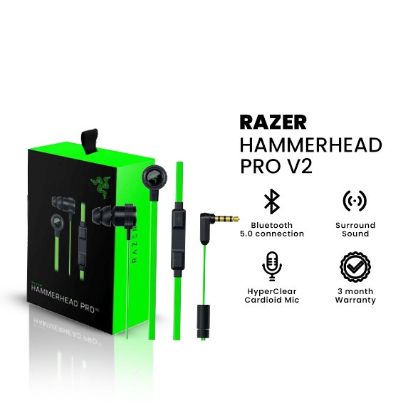 Jual Razer Hammerhead V2 Pro Headphone In-ear 3.5mm Dengan Headset ...